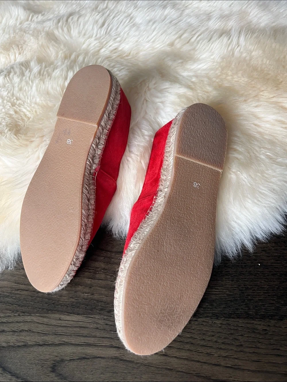 Bobbie's Paris La Solaire Suede Espadrille in Blood Orange Size 38